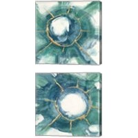 Framed Dharma Wheel 2 Piece Canvas Print Set