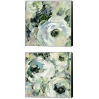 Framed 'Sage and Lavender Peonies 2 Piece Canvas Print Set' border=