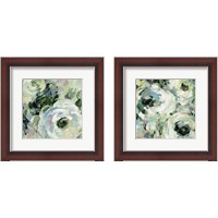 Framed 'Sage and Lavender Peonies 2 Piece Framed Art Print Set' border=