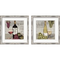 Framed Uncork Wine and Grapes 2 Piece Framed Art Print Set