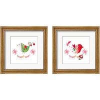 Framed 'Christmas Dove 2 Piece Framed Art Print Set' border=