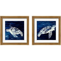 Framed 'Swim Along 2 Piece Framed Art Print Set' border=