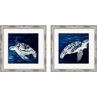 Framed 'Swim Along 2 Piece Framed Art Print Set' border=