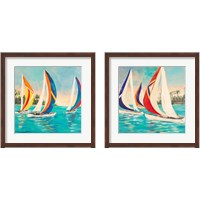 Framed Sunset Sails 2 Piece Framed Art Print Set