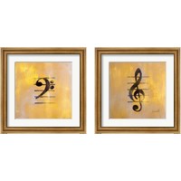 Framed 'Musical Notes 2 Piece Framed Art Print Set' border=