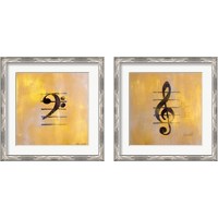 Framed 'Musical Notes 2 Piece Framed Art Print Set' border=