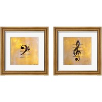 Framed 'Musical Notes 2 Piece Framed Art Print Set' border=