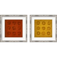 Framed 'All Lined Up Fruit 2 Piece Framed Art Print Set' border=