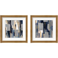 Framed 'Indigo Woodlands 2 Piece Framed Art Print Set' border=