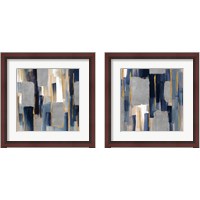 Framed 'Indigo Woodlands 2 Piece Framed Art Print Set' border=