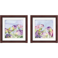 Framed 'Purple Garden 2 Piece Framed Art Print Set' border=