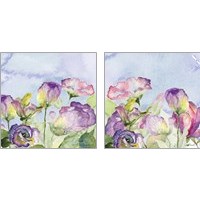 Framed 'Purple Garden 2 Piece Art Print Set' border=