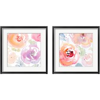 Framed 'Gentle Blossoms 2 Piece Framed Art Print Set' border=