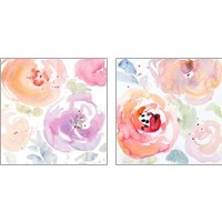 Framed 'Gentle Blossoms 2 Piece Art Print Set' border=
