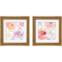 Framed 'Gentle Blossoms 2 Piece Framed Art Print Set' border=