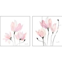 Framed Pastel Floral Sway 2 Piece Art Print Set