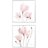 Framed Pastel Floral Sway 2 Piece Canvas Print Set