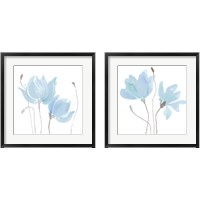 Framed Floral Sway Blue 2 Piece Framed Art Print Set