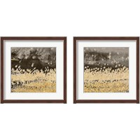 Framed 'Gold Winds Square 2 Piece Framed Art Print Set' border=
