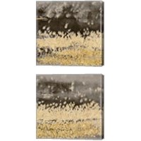 Framed 'Gold Winds Square 2 Piece Canvas Print Set' border=
