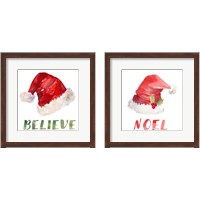 Framed Holiday Hat Sentiment 2 Piece Framed Art Print Set
