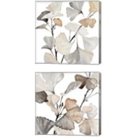 Framed Neutral Ginko Stems 2 Piece Canvas Print Set