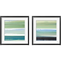 Framed 'Morning Pasture Square 2 Piece Framed Art Print Set' border=
