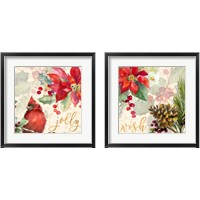 Framed 'Holiday Wishes 2 Piece Framed Art Print Set' border=