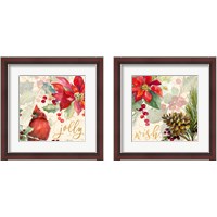Framed 'Holiday Wishes 2 Piece Framed Art Print Set' border=