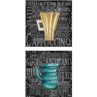 Framed 'Coffee of the Day 2 Piece Art Print Set' border=