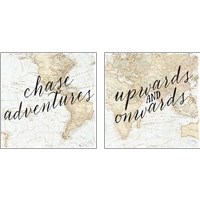 Framed Adventure Awaits 2 Piece Art Print Set