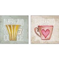 Framed 'Daily Coffee 2 Piece Art Print Set' border=