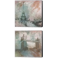 Framed 'Vintage Europe 2 Piece Canvas Print Set' border=