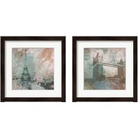 Framed 'Vintage Europe 2 Piece Framed Art Print Set' border=