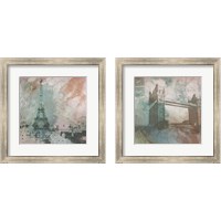 Framed Vintage Europe 2 Piece Framed Art Print Set