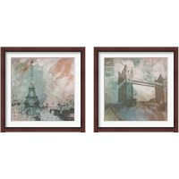 Framed 'Vintage Europe 2 Piece Framed Art Print Set' border=