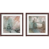 Framed 'Vintage Europe 2 Piece Framed Art Print Set' border=
