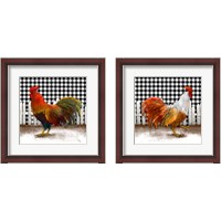 Framed 'Morning Rooster 2 Piece Framed Art Print Set' border=