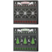 Framed Holiday Sweater 2 Piece Canvas Print Set