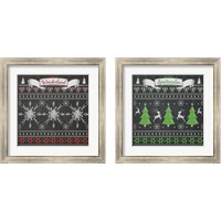 Framed 'Holiday Sweater 2 Piece Framed Art Print Set' border=