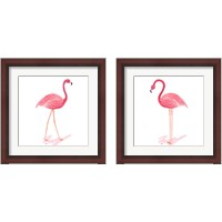 Framed Flamingo Walk 2 Piece Framed Art Print Set