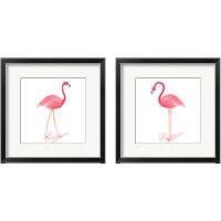 Framed Flamingo Walk 2 Piece Framed Art Print Set