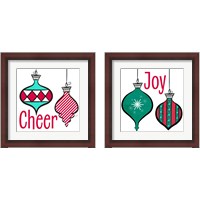 Framed Joyful Christmas Ornaments 2 Piece Framed Art Print Set