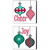 Framed 'Joyful Christmas Ornaments 2 Piece Canvas Print Set' border=
