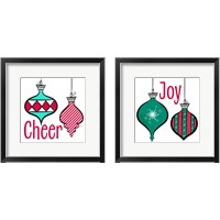 Framed Joyful Christmas Ornaments 2 Piece Framed Art Print Set