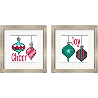 Framed 'Joyful Christmas Ornaments 2 Piece Framed Art Print Set' border=