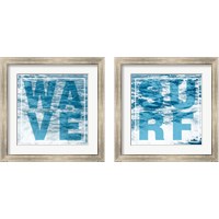 Framed 'Surf & Wave 2 Piece Framed Art Print Set' border=