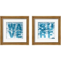 Framed 'Surf & Wave 2 Piece Framed Art Print Set' border=