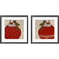 Framed Red Ornament  2 Piece Framed Art Print Set