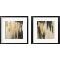 Framed 'Gold Paysage 2 Piece Framed Art Print Set' border=